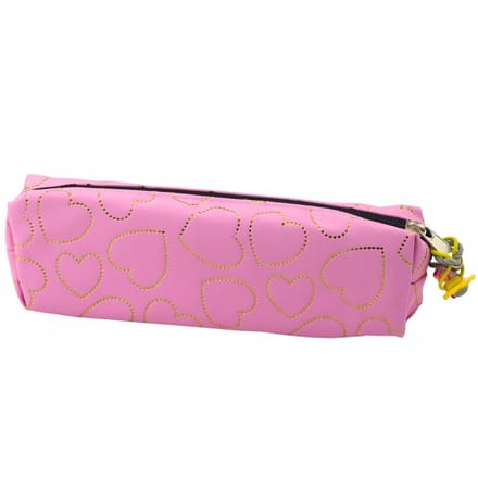 Etui Roze Gouden Hartjes - 20x6,5 cm