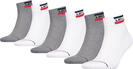 6 paar Levis Mid Cut SPRTWR LOGO unisex sokken kousen 701220482
