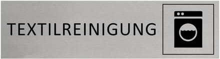 CombiCraft Aluminium Deurbordje "Textilreinigung " 165x45mm met tape