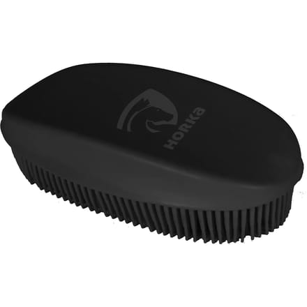 Horka Paardenborstel 11,5 X 6,5 X 3,5 Cm Rubber Zwart