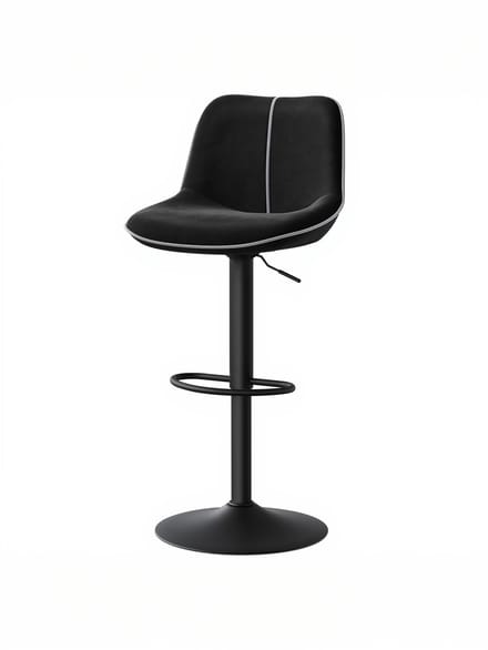 VASAGLE - Barkruk - Set van 2 - In Hoogte Verstelbaar en Draaibaar - Ergonomische Rugleuning