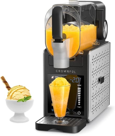 IJsmachine - Slush Maker - Feestjes Thuis - Programmeerbaar Instelbaar - 48.5 x 50 x 25 cm - Zilver