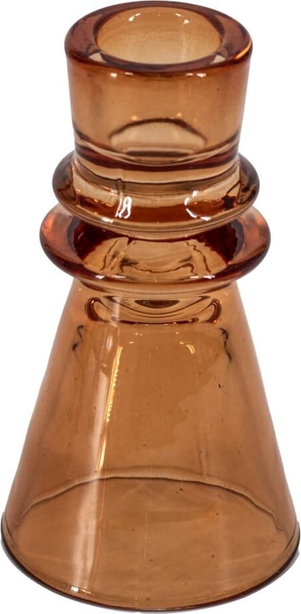 Glazen kaarsenstandaard sandstone