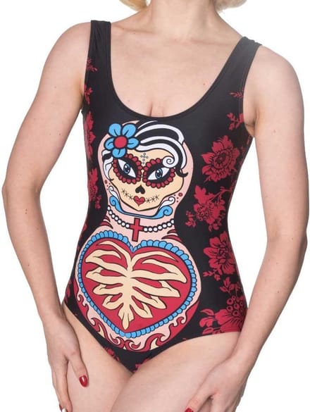 Banned - Alicia doll Badpak - S - Zwart