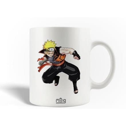 Keramische Mok - Naruto - 30cl - Vaatwasmachinebestendig - Wit - Hoogte 9,5 cm