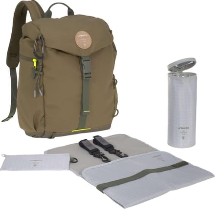 Lässig Luiertas Rugzak Outdoor Rolltop Green Label Olive