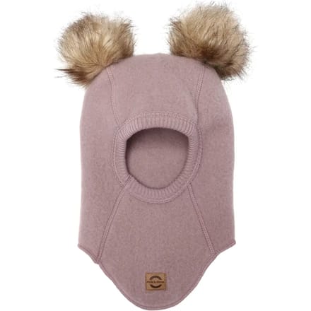 Volledige wollen babymuts met pompon Mikk-Line