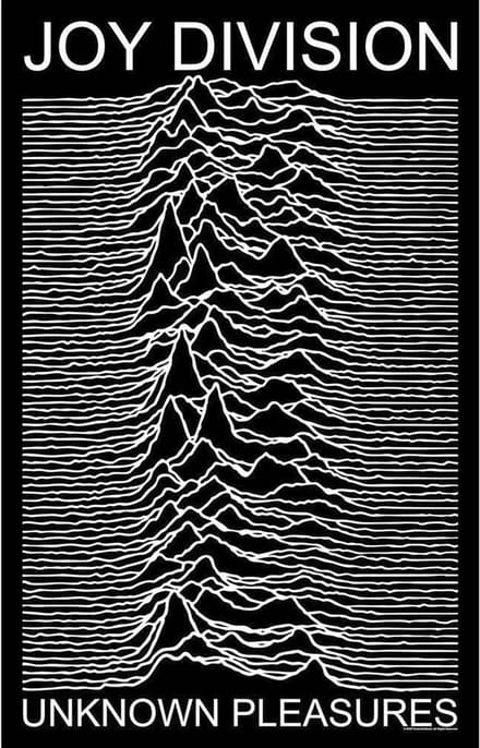 Joy Division - Unknown Pleasures Textiel Poster - Zwart