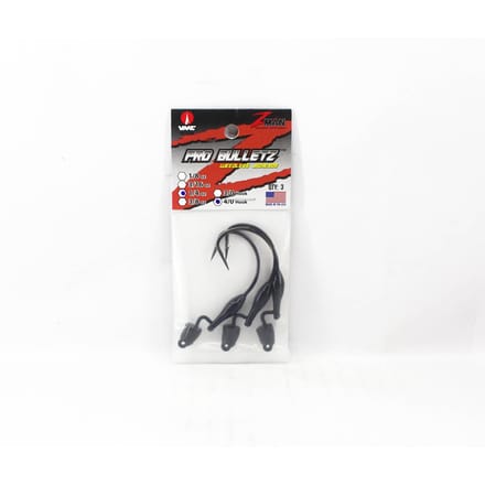Zman Jighead Pro BulletZ 1/4 oz Maat 4/0 3 stuks Zwart (6053) white