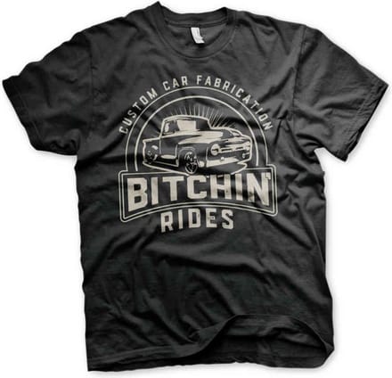 Bitchin' Rides Heren Tshirt -L- Sunset Pick-Up Zwart