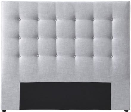 Vente-unique Hoofdbord met capitonnage 140 cm - Stof - Lichtgrijs - FRANCESCO