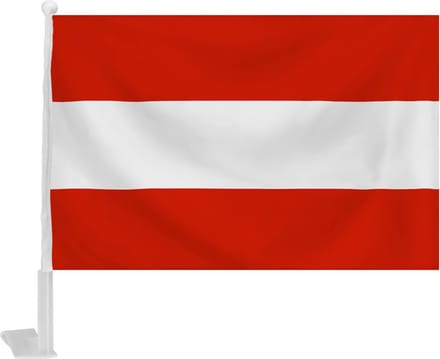 Home & Styling Autovlag Oostenrijk 46 Cm Polyester Rood/wit