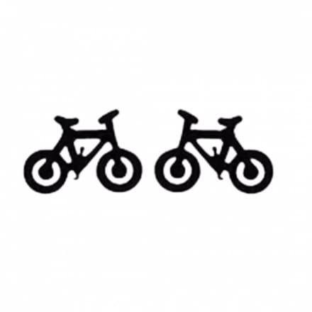 Oorbellen fiets zwart