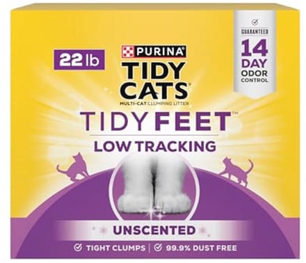 Klonterende lage tracking kattenbakvulling met geurbeheersing - ongeparfumeerd - 22 lbs