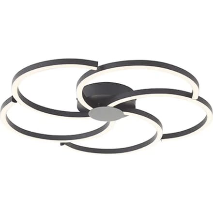 Brilliant Plafondlamp Fico Zwart 27w