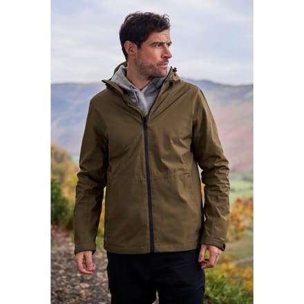Mountain Warehouse Waterdichte Heren Covert Jacket (Donkere Khaki)