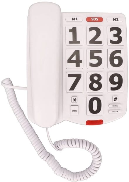 Dailygoods- Seniorentelefoon met grote toetsen - Vaste Telefoon - Luide Beltonen