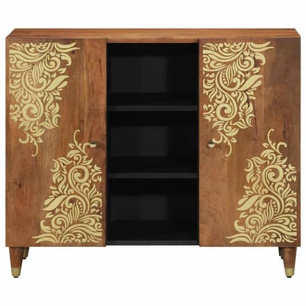 vidaXL - Dressoir - Bruin - 90 - x - 33 - x - 75 - cm - Massief - Mango - Hout