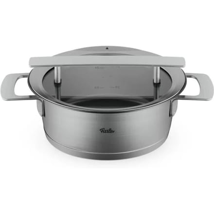 Fissler Phi collection lage kookpan met downdraft glasdeksel 20 cm