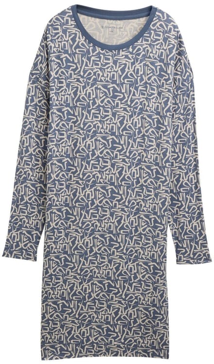 Tom Tailor - Nachthemd met patroon - Maat 42 - blue-medium-allover
