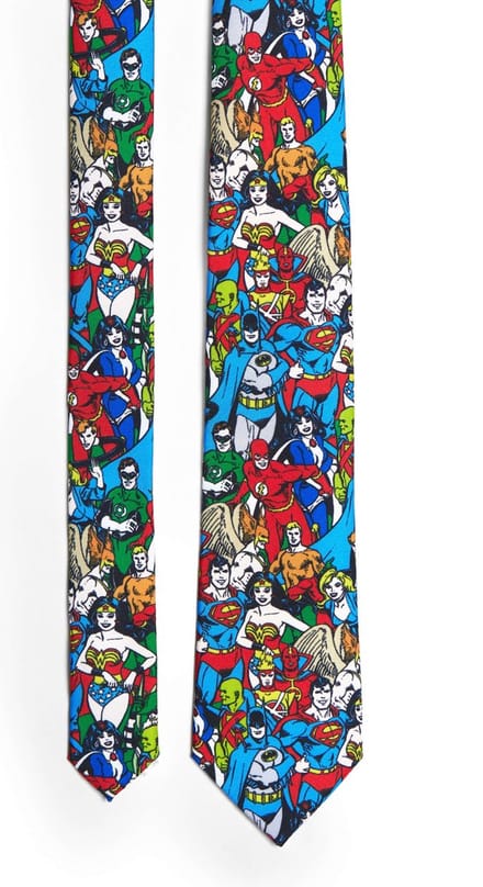 OppoSuits DC Comics™ Justice League Stropdas - Polyester - Heren Stropdas - Multi Color