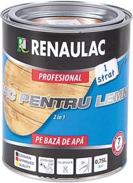 Lak - 2 In 1 - Renaulac- 0,75 L - Natur Acryl - 3 stuks
