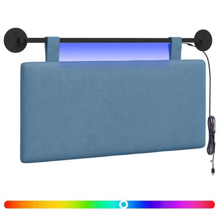 vidaXL - Hangend - hoofdbord - Blauw - Corduroy - stof
