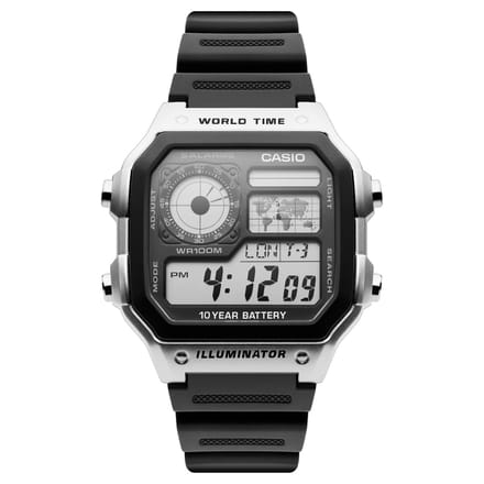 Casio Casio Collection AE-1200WH-1CVEF Horloge - Kunststof - Zwart - Ø 40 mm