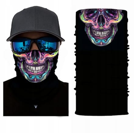 Multifunctionele bandana met schedelprint - warm & ademend