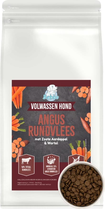 Bebbo Hondenbrokken - RUND ANGUS - 2KG