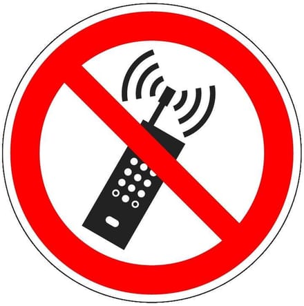 Verboden te bellen sticker - ISO 7010 - P013 200 mm