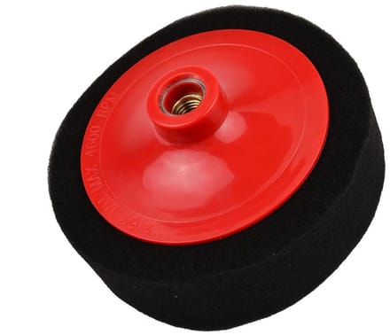 GEKO Polijstschijf - Zachte Spons - M14 Draad - 150 mm - Zwart
