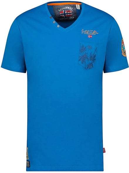 Limited Edition T-shirt V-Hals Met Print Geographical Norway - S