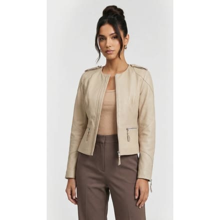 DNA Amsterdam Decapo Almond Taglia: 2 | Giacche di pelle Outlet | Donna | Marrone