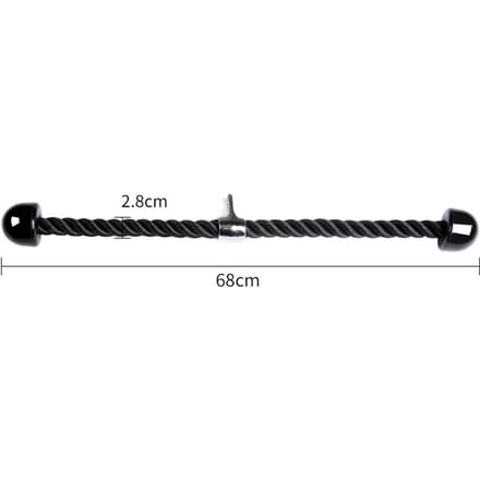 Triceps Touw Heavy Duty Buikspieroefeningen Kabel Pull Down Laterals Biceps Spier Training Fitness black