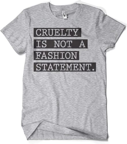Hybris Cruelty Is Not A Fashion -statement-T-shirt, heathergrijs