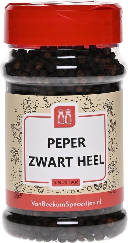 Van Beekum Specerijen - Peper Zwart Heel - Strooibus 150 Gram