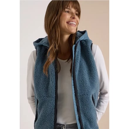 Teddy gilet met afneembare capuchon