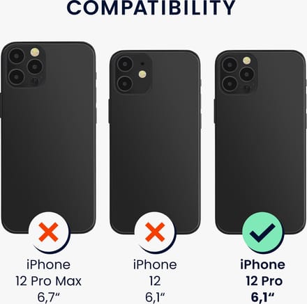kwmobile set telefoonhoesje en screenprotectors - Geschikt voor Apple iPhone 12 Pro - Kunststof back cover - 2x screenprotector - 2x camera protector
