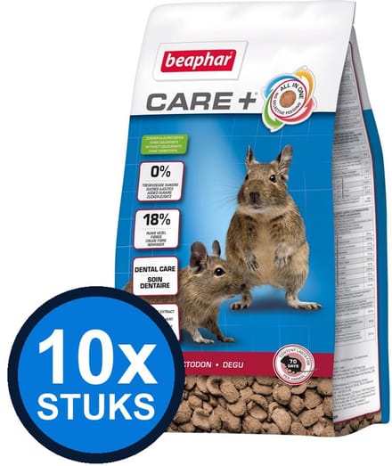 10x Beaphar - Care+ degoe 700gr - Knaagdierenvoer - 700 g