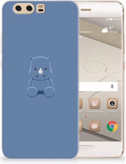 Huawei P10 Plus Telefoonhoesje met Naam Baby Rhino