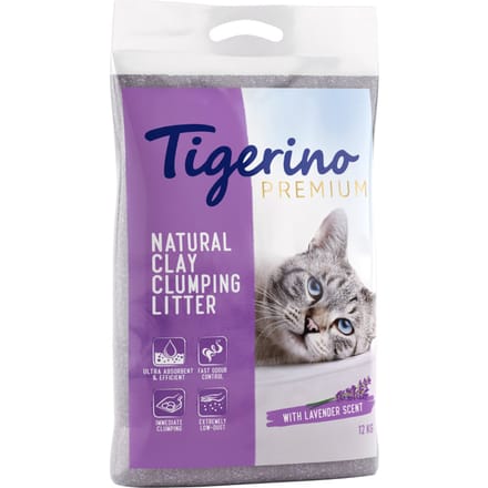 2x12kg Lavendelgeur Tigerino Premium Kattenbakvulling