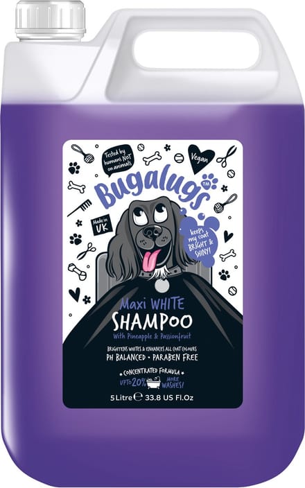 Bugalugs Maxi White Dog Shampoo Jerry Can 5 L - Hond