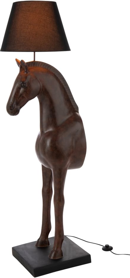 J-Line vloerlamp Paardenvoork - polyresin - bruin