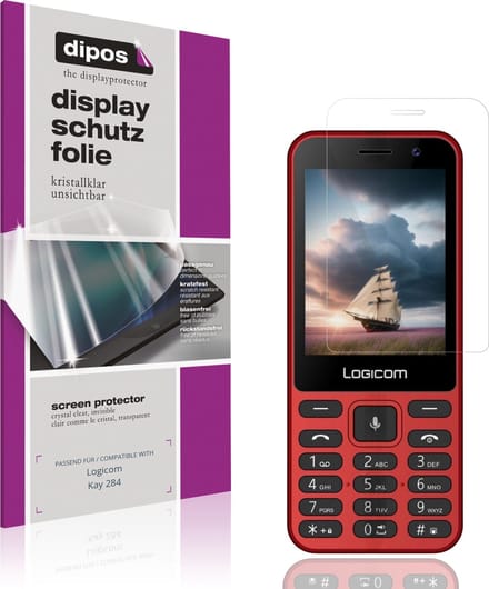 dipos – 4x Beschermfolie geschikt voor Logicom Kay 284 | Krasbestendige & heldere Screenprotector Ultra-Thin