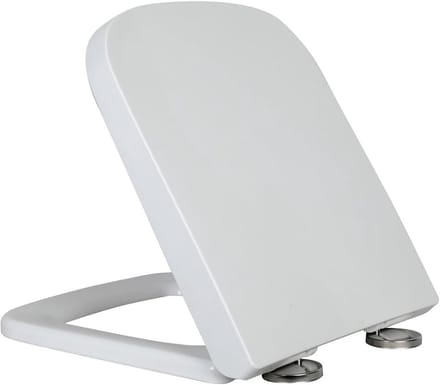 Toiletbril Soft Close - Vierkant & Heavy Duty Top Fixing - Gemakkelijk Schoon te Maken