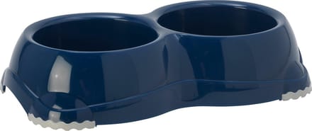 Moderna plastic hondeneetbak dubbel Smarty 2 blueberry (inhoud 2x 645 ml)