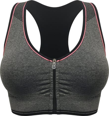 MAGIC Bodyfashion Active Bra Front Closure Sportbeha - Grey - Maat S