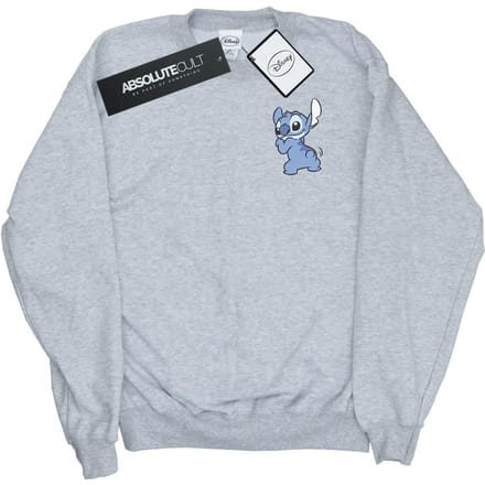 Disney Dames/Dames Lilo And Stitch Rugzijde Borstprint Sweatshirt (Sportgrijs)