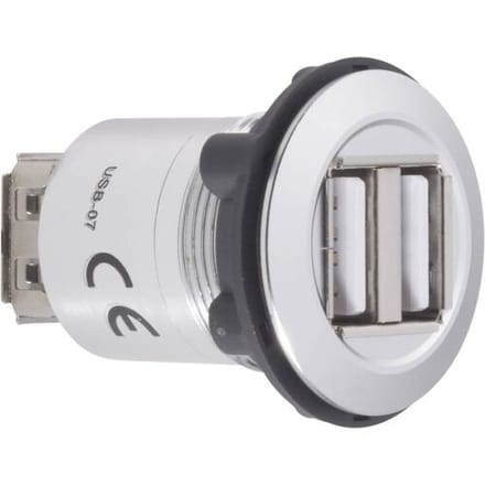 TRU COMPONENTS USB-07 Dubbele USB-inbouwbus 2.0 Bus, inbouw 2x USB-bus type A naar 2x USB-bus type A Inhoud: 1 stuk(s)